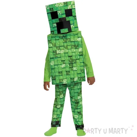 stroj dla dzieci minecraft kombinezon creepera zielony disguise rozm 128 134