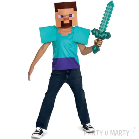stroj dla dzieci minecraft steve disguise rozm 98 110