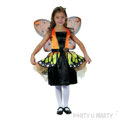 stroj dla dzieci motylek pomaranczowy rozm 110 120 cm