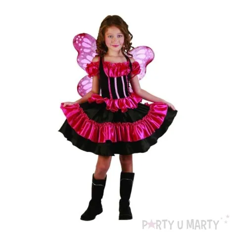 stroj dla dzieci motylek rozowy rozm 110 120 cm