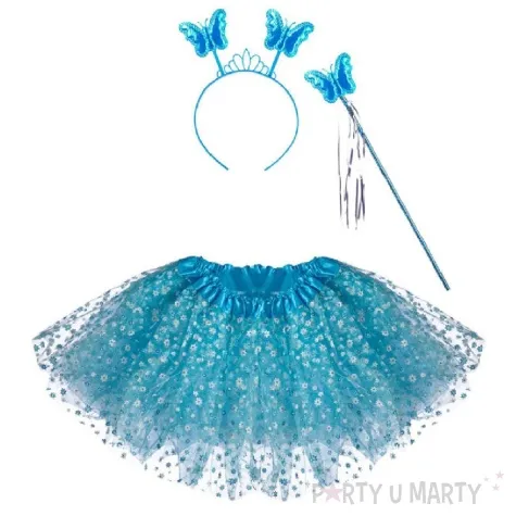 stroj dla dzieci motylek zestaw niebieski carnivaltoys rozm 98 116 cm