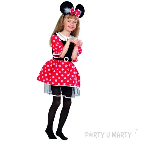stroj dla dzieci myszka sukienka i opaska partytino 110 116 cm