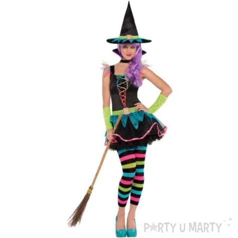 stroj dla dzieci neonowa czarownica amscan rozm 14 16 lat