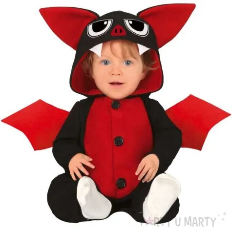 stroj dla dzieci nietoperz czarno czerwony guirca 18 24 miesiace