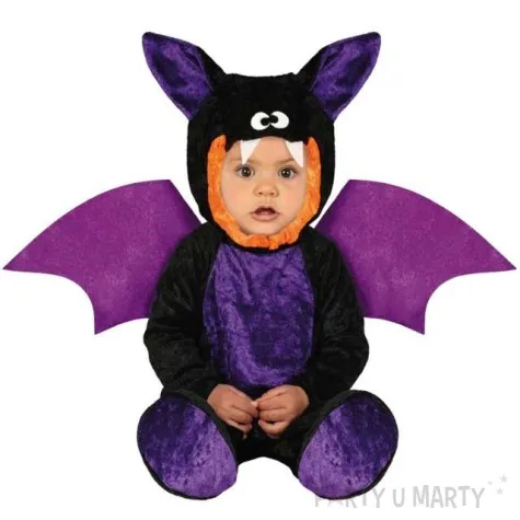 stroj dla dzieci nietoperz mini batman czarno fioletowy guirca 18 24 mies