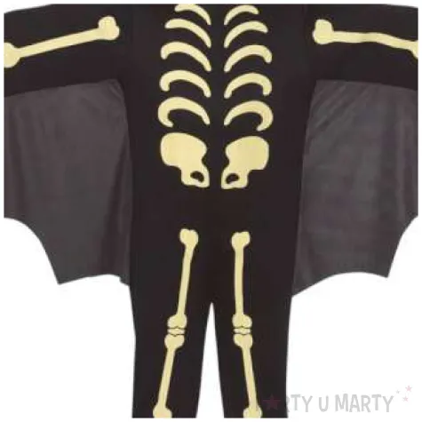 stroj dla dzieci nietoperz szkielet czarny guirca rozm 98 104 lata