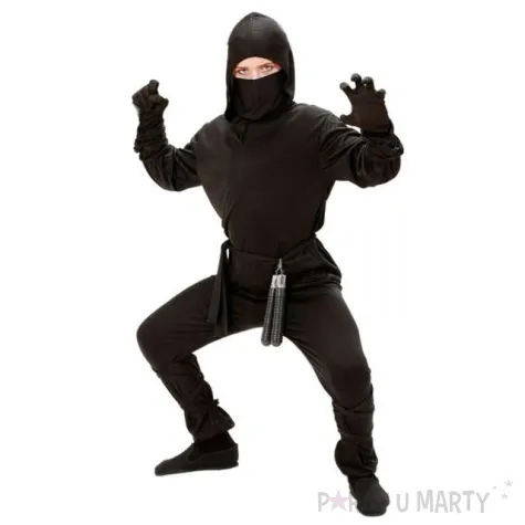 stroj dla dzieci ninja black warrior widmann rozm 11 13 lat