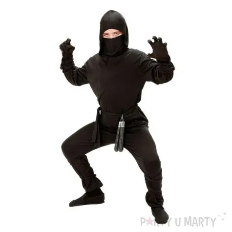 stroj dla dzieci ninja black warrior widmann rozm 8 10 lat