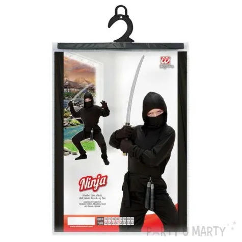 stroj dla dzieci ninja black warrior widmann rozm 8 10 lat