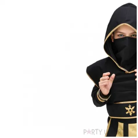 stroj dla dzieci ninja czarny partydeco rozm 116 128 cm