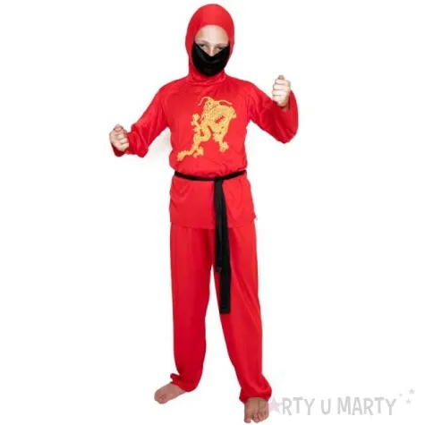 stroj dla dzieci ninja czerwony arpex rozm 120 130 cm