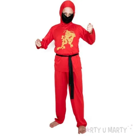 stroj dla dzieci ninja czerwony arpex rozm 130 140 cm