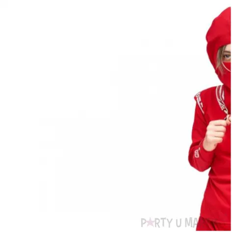 stroj dla dzieci ninja czerwony partydeco rozm 116 128 cm