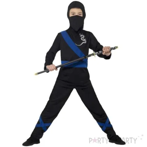 stroj dla dzieci ninja niebieski pas smiffys rozm 146 158 cm