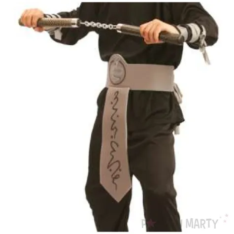 stroj dla dzieci ninja szary pas czarny arpex rozm 110 120 cm