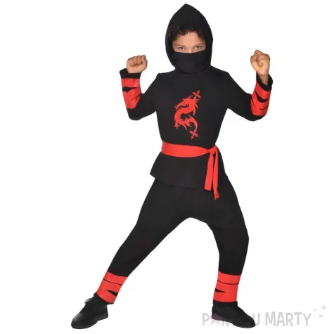 stroj dla dzieci ninja wojownik czarny amscan 152 164 cm