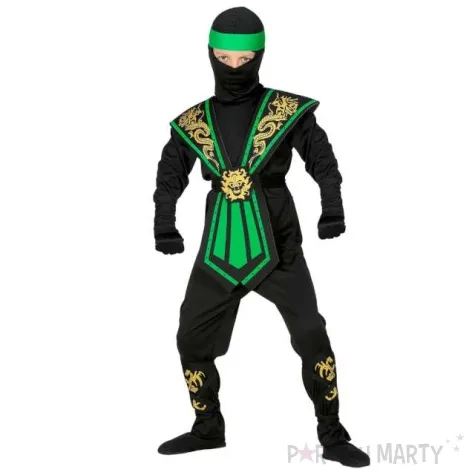 stroj dla dzieci ninja zielony wojownik widmann 110 116 cm