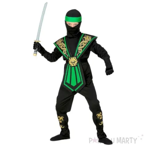 stroj dla dzieci ninja zielony wojownik widmann 122 134 cm