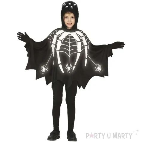 stroj dla dzieci pajak swiecacy czarny guirca 146 152 cm