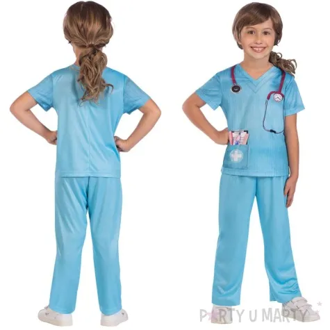 stroj dla dzieci pani doktor eko blekitny amscan 92 98 cm