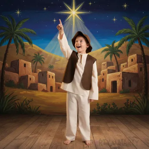 stroj dla dzieci pastuszek z czapka rozm 110 116 partytino