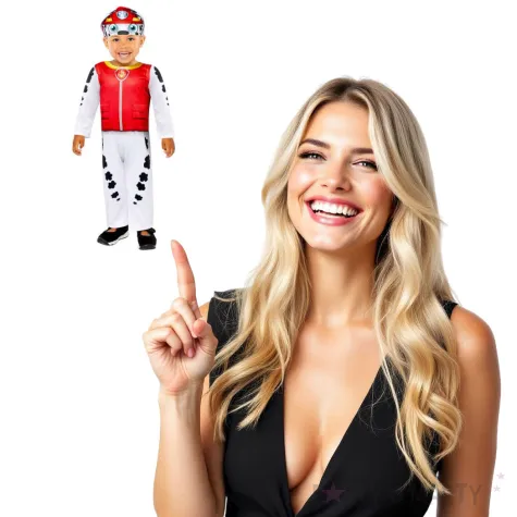 stroj dla dzieci paw patrol marshall z czapka amscan 2 3 lat