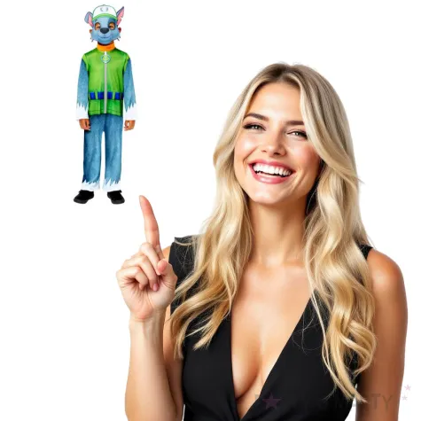 stroj dla dzieci paw patrol rocky z maska amscan 3 4 lat