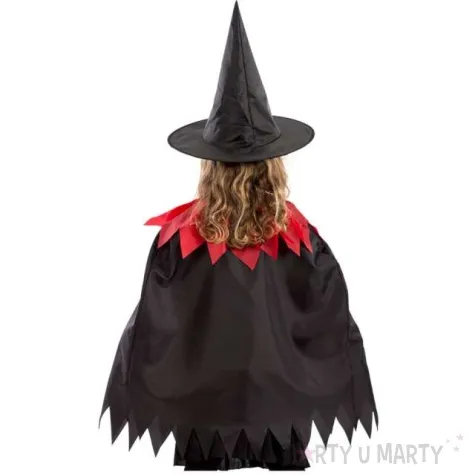 stroj dla dzieci peleryna czarownicy czarny carnival toys rozm 4 9 lat