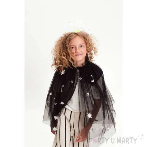 stroj dla dzieci peleryna czarownicy czarny partydeco rozm 3 7 lat