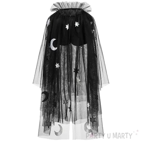stroj dla dzieci peleryna czarownicy czarny partydeco uniw