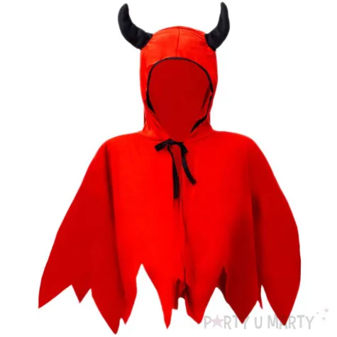 stroj dla dzieci peleryna diabla z kapturem kraszek rozm uniw