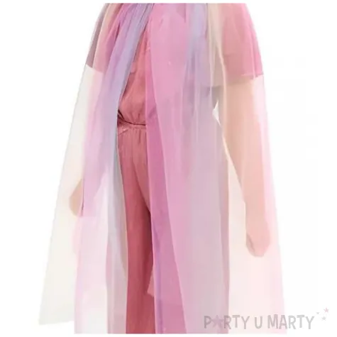 stroj dla dzieci peleryna wrozki rozowy partydeco 98 128 cm