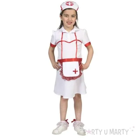 stroj dla dzieci pielegniarka bialy funny fashion 140 cm