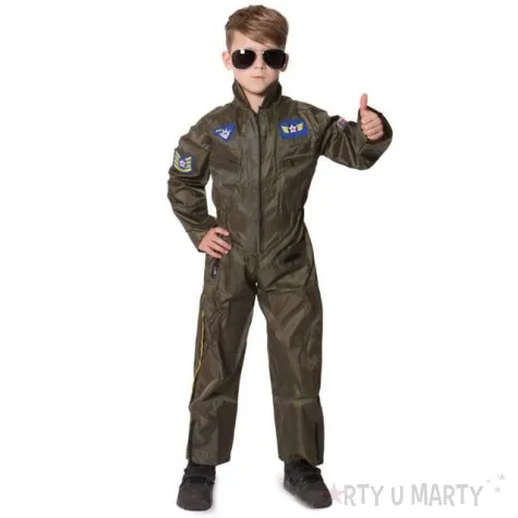 stroj dla dzieci pilot mysliwca top gun folat rozm 98 116 cm