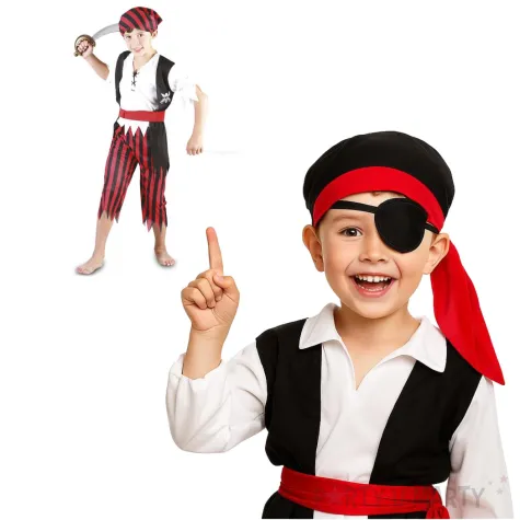 stroj dla dzieci pirat spodnie w paski fyasa 140 152 cm