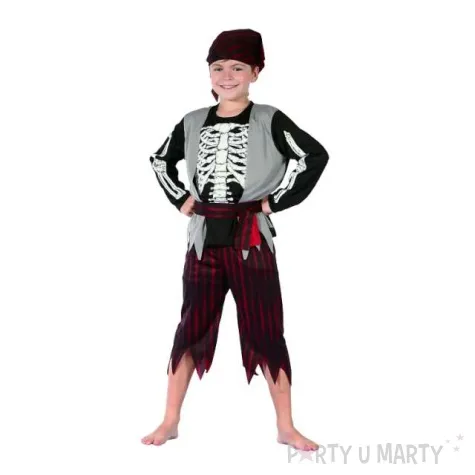 stroj dla dzieci pirat szkieletor rozm 110 120 cm