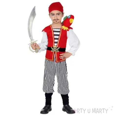 stroj dla dzieci pirat z papuga widmann 110 122 cm