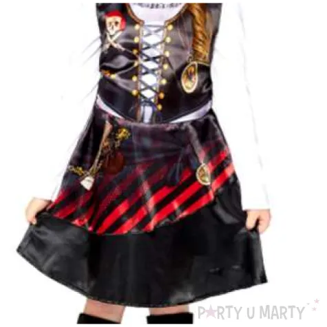 stroj dla dzieci piratka eko czarny amscan 128 140 cm