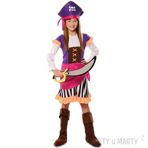 stroj dla dzieci piratka kolorowa fyasa 122 134 cm