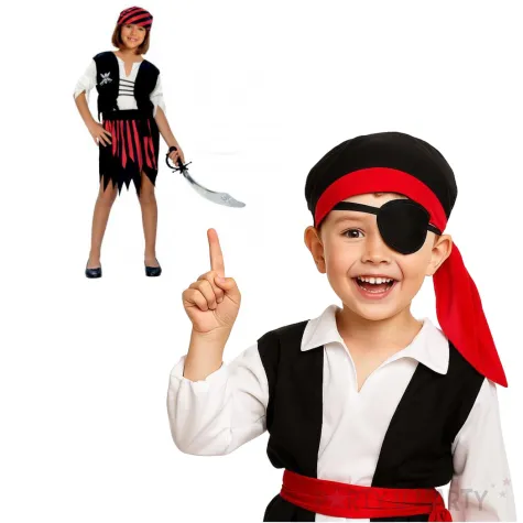 stroj dla dzieci piratka w chuscie arpex rozm 130 140 cm