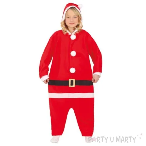 stroj dla dzieci pizama swiety mikolaj guirca rozm 125 135cm