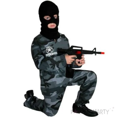 stroj dla dzieci policjant antyterrorysta partytino 122 128 cm