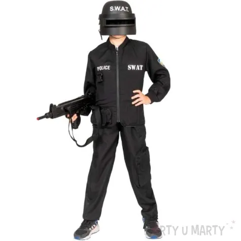 stroj dla dzieci policjant swat funny fashion 116 cm