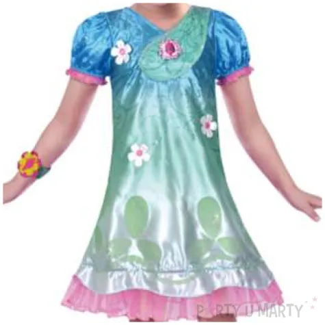 stroj dla dzieci poppy trols rozowy amscan 120 130 cm