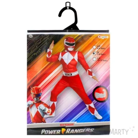 stroj dla dzieci power rangers czerwony disguise costumes rozm 128 136