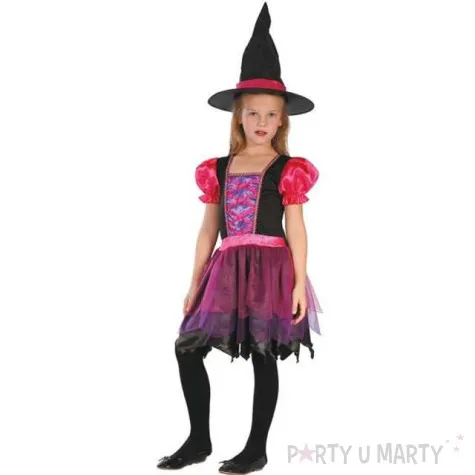 stroj dla dzieci rozowa czarownica godan rozm 120 130 cm