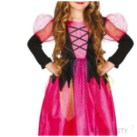 stroj dla dzieci rozowa czarownica guirca rozm 10 12 lat