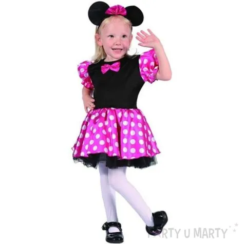 stroj dla dzieci rozowa myszka rozm 92 104 cm