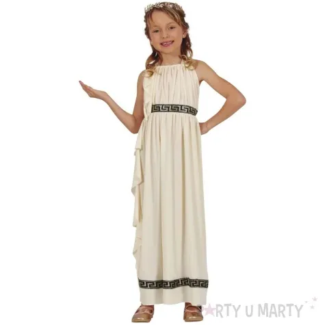 stroj dla dzieci rzymianka grecka bogini bezowy guirca 10 12 lat rozm 146 152 cm
