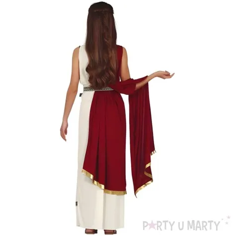 stroj dla dzieci rzymianka z peleryna grecka bogini bordowy guirca 5 6 lat rozm 110 116 cm